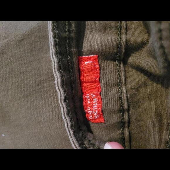 HOT KISS size 1 army green skinny cargo pants. Grunge gorpcore - Picture 4 of 6